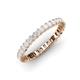 4 - Allie 2.50 mm Princess Cut White Sapphire Eternity Band 