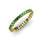 4 - Allie 2.50 mm Princess Cut Green Garnet Eternity Band 
