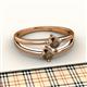 2 - Ria 0.48 ctw (4.00 mm) Round Smoky Quartz Split Shank 2 Stone Engagement Ring 