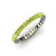 4 - Allie 2.50 mm Princess Cut Peridot Eternity Band 