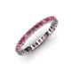 4 - Allie 2.50 mm Princess Cut Rhodolite Garnet Eternity Band 