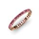 4 - Allie 2.50 mm Princess Cut Rhodolite Garnet Eternity Band 