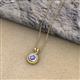 2 - Juliya 5.00 mm Round Tanzanite Rope Edge Bezel Set Solitaire Pendant Necklace 