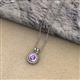 2 - Juliya 5.00 mm Round Amethyst Rope Edge Bezel Set Solitaire Pendant Necklace 