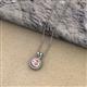 2 - Juliya 5.00 mm Round Morganite Rope Edge Bezel Set Solitaire Pendant Necklace 