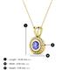 3 - Juliya 5.00 mm Round Tanzanite Rope Edge Bezel Set Solitaire Pendant Necklace 