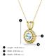 3 - Juliya 5.00 mm Round Aquamarine Rope Edge Bezel Set Solitaire Pendant Necklace 