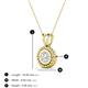 3 - Juliya 5.00 mm Round White Sapphire Rope Edge Bezel Set Solitaire Pendant Necklace 