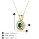 3 - Juliya 5.00 mm Round London Blue Topaz Rope Edge Bezel Set Solitaire Pendant Necklace 