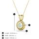 3 - Juliya 5.00 mm Round Opal Rope Edge Bezel Set Solitaire Pendant Necklace 