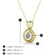 3 - Juliya 5.00 mm Round Diamond Rope Edge Bezel Set Solitaire Pendant Necklace 