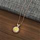 2 - Juliya 6.00 mm Round Yellow Sapphire Rope Edge Bezel Set Solitaire Pendant Necklace 