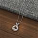 2 - Juliya 6.50 mm Round Smoky Quartz Rope Edge Bezel Set Solitaire Pendant Necklace 