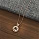 2 - Juliya 6.50 mm Round Smoky Quartz Rope Edge Bezel Set Solitaire Pendant Necklace 
