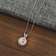 2 - Juliya 6.50 mm Round Morganite Rope Edge Bezel Set Solitaire Pendant Necklace 