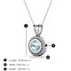 3 - Juliya 6.50 mm Round Aquamarine Rope Edge Bezel Set Solitaire Pendant Necklace 