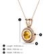 3 - Juliya 6.50 mm Round Citrine Rope Edge Bezel Set Solitaire Pendant Necklace 
