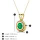 3 - Juliya 6.00 mm Round Emerald Rope Edge Bezel Set Solitaire Pendant Necklace 