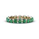 1 - Valerie 3.50 mm Emerald Eternity Band 
