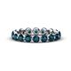 1 - Valerie 3.50 mm Blue Diamond Eternity Band 