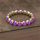 2 - Valerie 3.50 mm Amethyst Eternity Band 