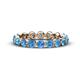 1 - Valerie 3.50 mm Blue Topaz Eternity Band 