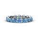 1 - Valerie 3.50 mm Blue Topaz Eternity Band 