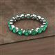 2 - Valerie 3.50 mm Emerald Eternity Band 