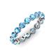 3 - Valerie 3.50 mm Blue Topaz Eternity Band 