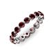 3 - Valerie 3.50 mm Red Garnet Eternity Band 