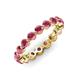 3 - Valerie 3.50 mm Rhodolite Garnet Eternity Band 