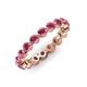 3 - Valerie 3.50 mm Rhodolite Garnet Eternity Band 