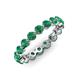 3 - Valerie 3.50 mm Emerald Eternity Band 