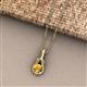 2 - Caron 6.50 mm Round Citrine Solitaire Love Knot Pendant Necklace 
