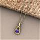 2 - Caron 6.50 mm Round Iolite Solitaire Love Knot Pendant Necklace 