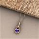 2 - Caron 6.50 mm Round Iolite Solitaire Love Knot Pendant Necklace 
