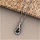 2 - Caron 6.00 mm Round Black Diamond Solitaire Love Knot Pendant Necklace 