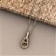 2 - Caron 6.50 mm Round Smoky Quartz Solitaire Love Knot Pendant Necklace 