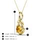 3 - Caron 6.50 mm Round Citrine Solitaire Love Knot Pendant Necklace 