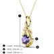 3 - Caron 6.50 mm Round Iolite Solitaire Love Knot Pendant Necklace 