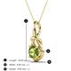 3 - Caron 6.50 mm Round Peridot Solitaire Love Knot Pendant Necklace 