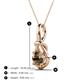 3 - Caron 6.50 mm Round Smoky Quartz Solitaire Love Knot Pendant Necklace 