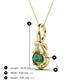 3 - Caron 6.50 mm Round Lab Created Alexandrite Solitaire Love Knot Pendant Necklace 