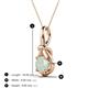 3 - Caron 6.00 mm Round Opal Solitaire Love Knot Pendant Necklace 