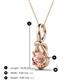 3 - Caron 6.50 mm Round Morganite Solitaire Love Knot Pendant Necklace 