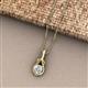 2 - Caron 6.50 mm Round Diamond Solitaire Love Knot Pendant Necklace 
