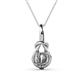 1 - Caron Semi Mount Solitaire Love Knot Pendant Necklace Setting 