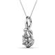 3 - Caron Semi Mount Solitaire Love Knot Pendant Necklace Setting 
