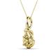 3 - Caron Semi Mount Solitaire Love Knot Pendant Necklace Setting 