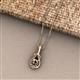 2 - Caron Semi Mount Solitaire Love Knot Pendant Necklace Setting 
